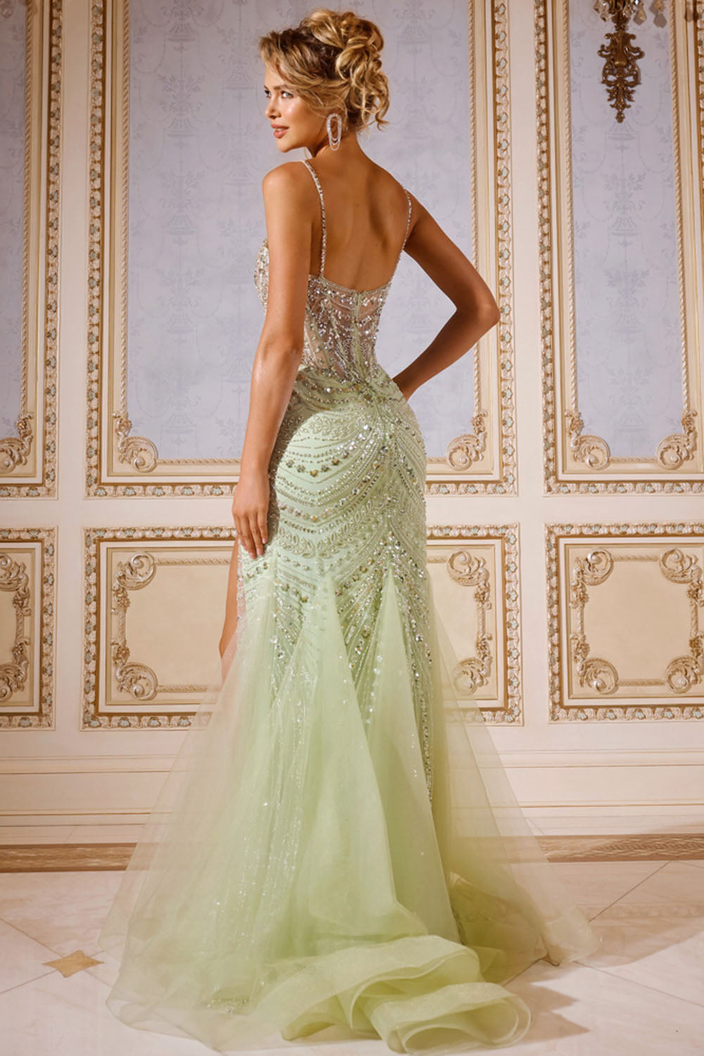 Jovani 43189 prom dress images. Jovani 43189 is available in these colors: Mint, Lilac.