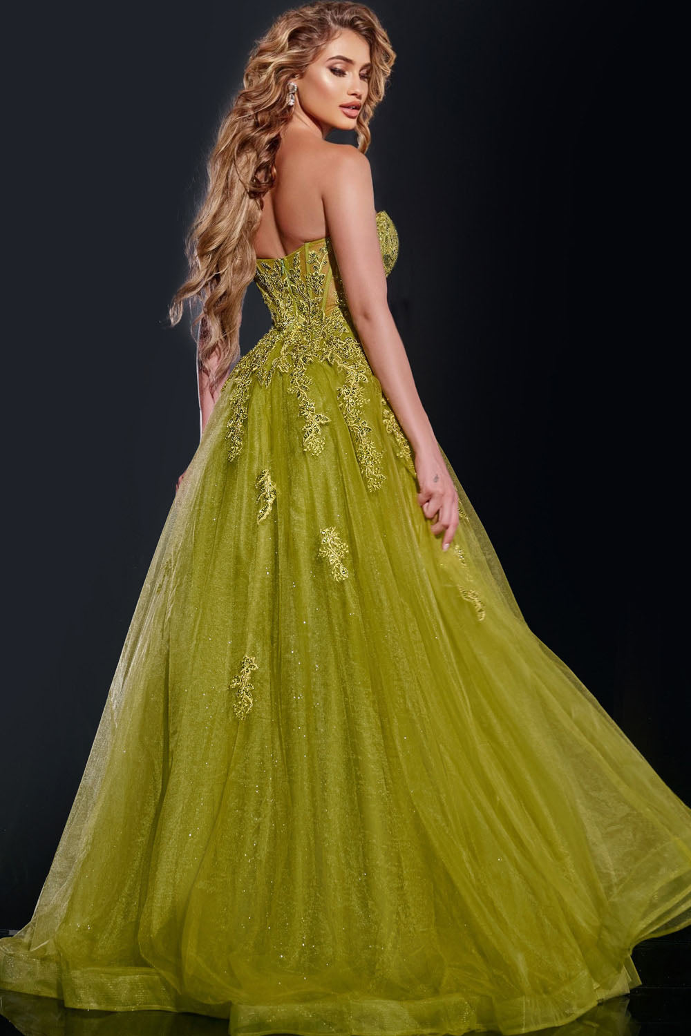 Jovani 43849 prom dress images.  Jovani 43849 is available in these colors: Green, Lilac, Navy.