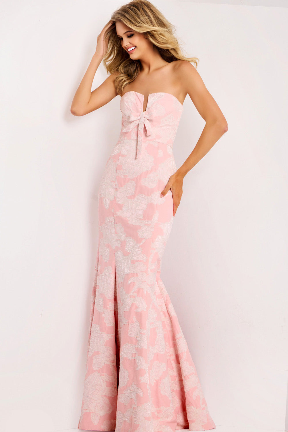 knee length dresses for ladies Jovani 43144 Dresses 0 / Blush main image 0
