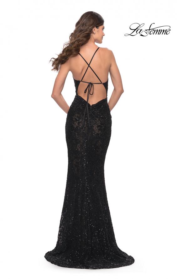 La Femme 31359 prom dress images.  La Femme 31359 is available in these colors: Black, Red, Royal Blue.