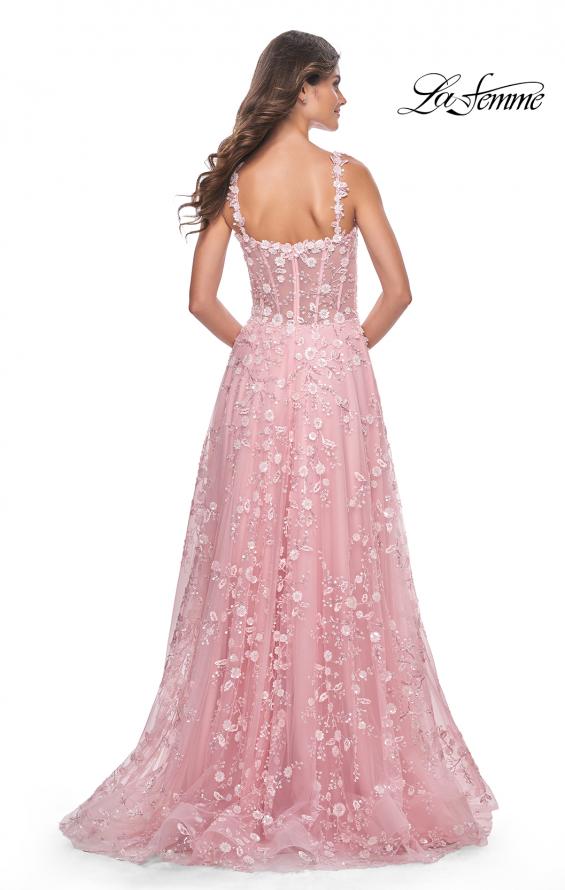 La Femme 31996 prom dress images. La Femme 31996 is available in these colors: Lavender, Light Blue, Pink.