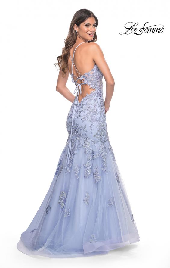 La Femme 32004 prom dress images. La Femme 32004 is available in these colors: Lilac Mist, Mauve.