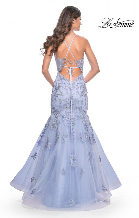 La Femme 32004 prom dress images. La Femme 32004 is available in these colors: Lilac Mist, Mauve.