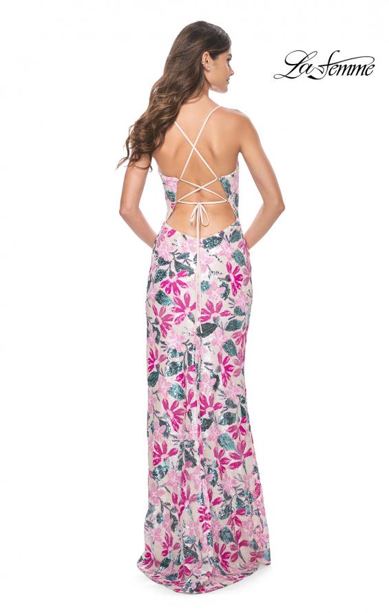 La Femme 32050 prom dress images. La Femme 32050 is available in these colors: Multi.