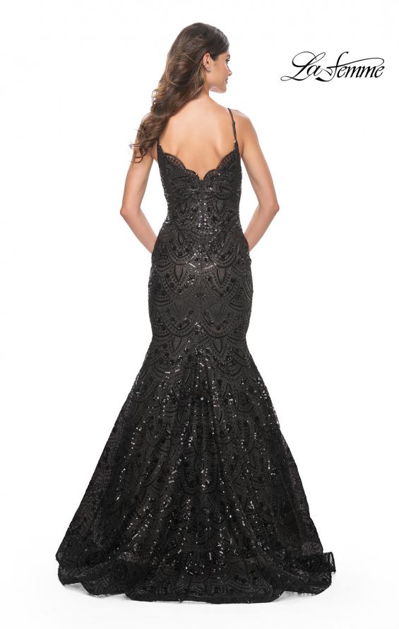 La Femme 32118 prom dress images. La Femme 32118 is available in these colors: Black.