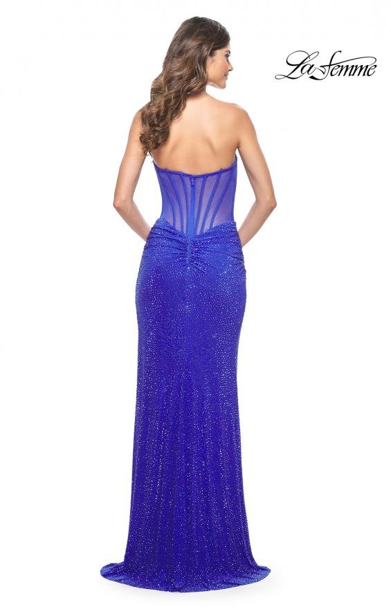 La Femme 32176 prom dress images. La Femme 32176 is available in these colors: Royal Blue.