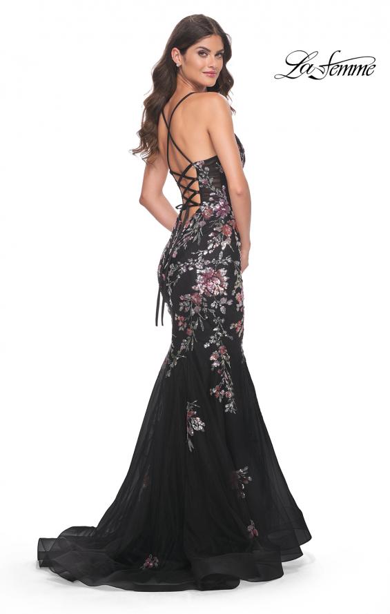 La Femme 32246 prom dress images. La Femme 32246 is available in these colors: Black.