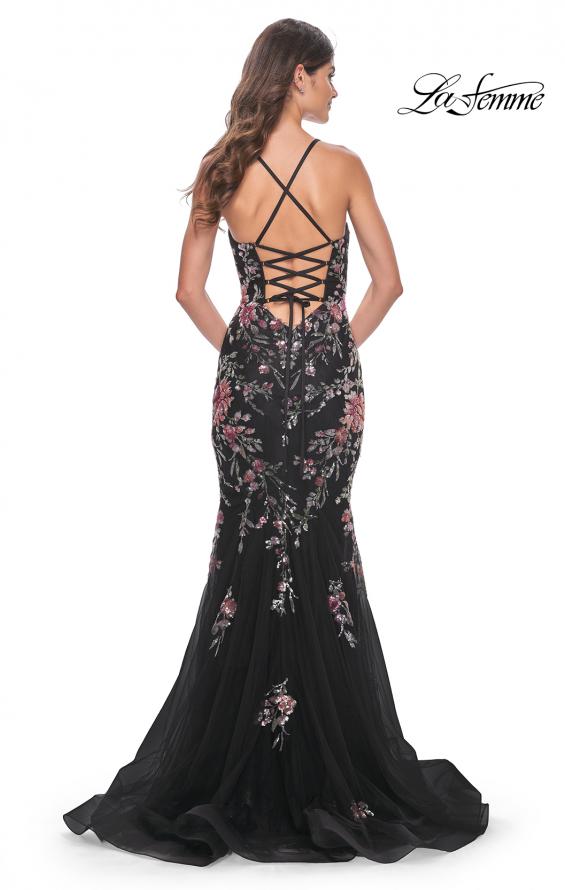 La Femme 32246 prom dress images. La Femme 32246 is available in these colors: Black.