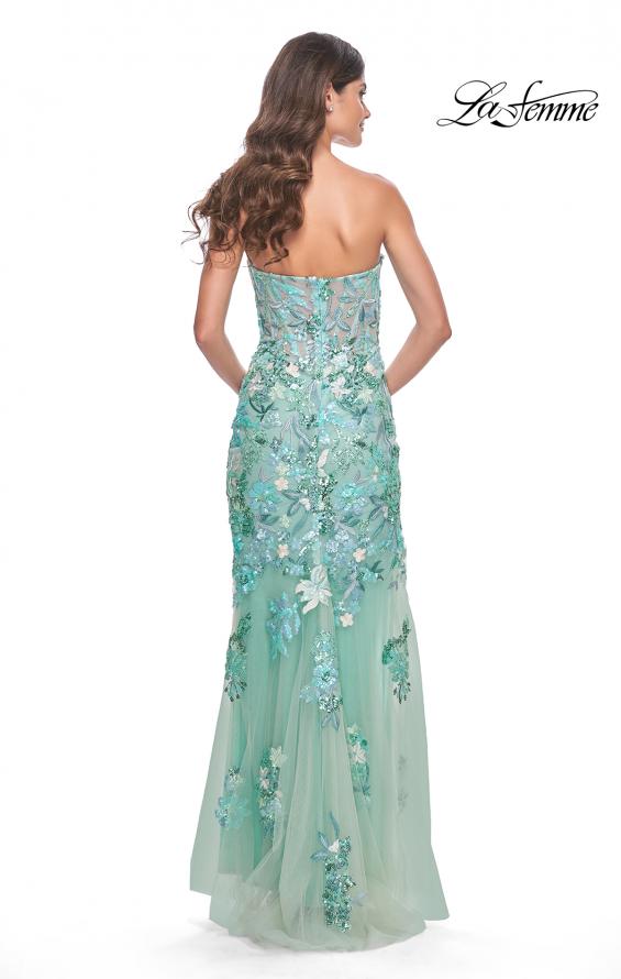 La Femme 32252 prom dress images. La Femme 32252 is available in these colors: Sage.