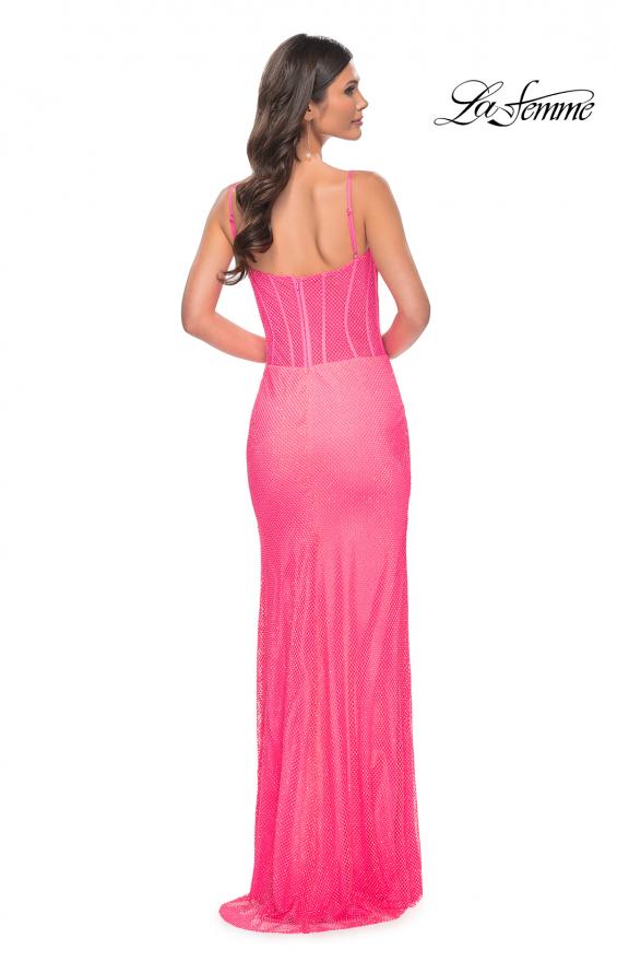 La Femme 32426 prom dress images. La Femme 32426 is available in these colors: Hot Pink.