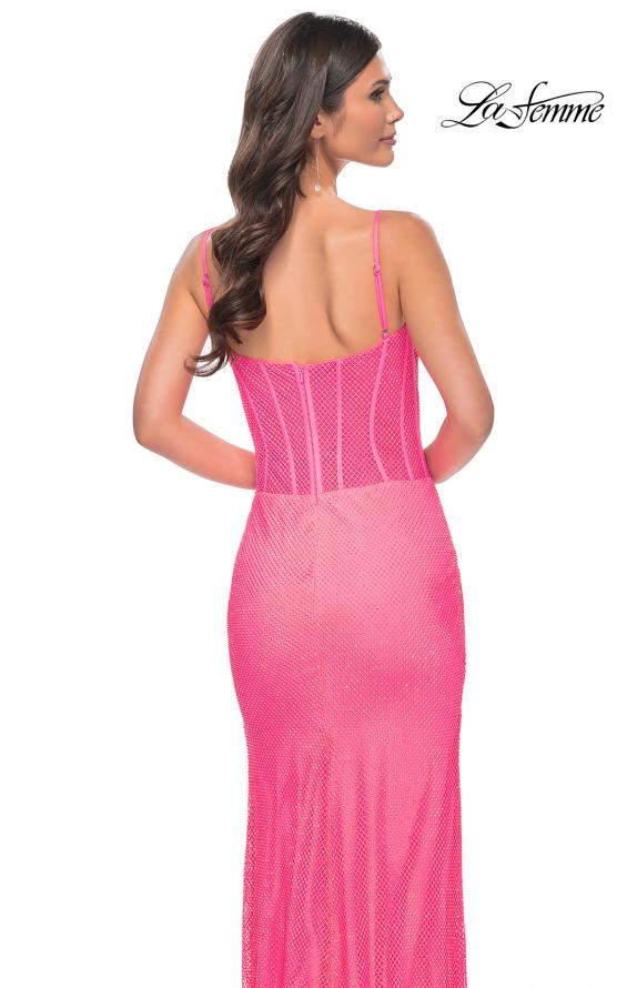 La Femme 32426 prom dress images. La Femme 32426 is available in these colors: Hot Pink.