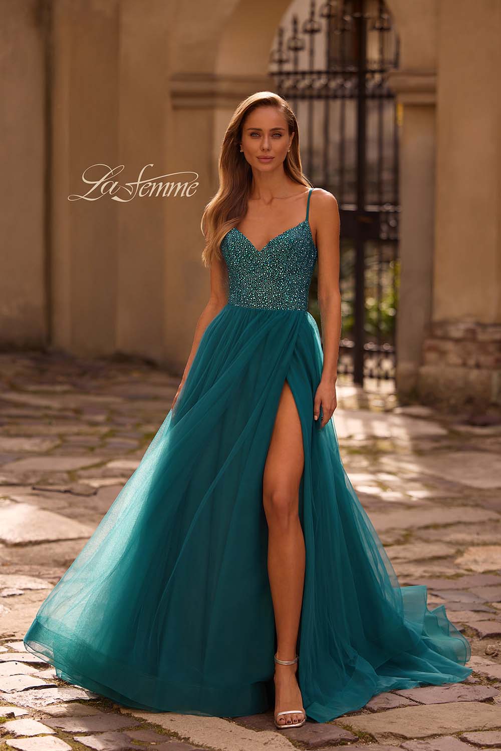 La Femme 32668 Dress | La Femme Dresses | Formal Approach 0 / Dark Teal La Femme 32668 Dress | La Femme Dresses | Formal Approach 0 / Dark Teal