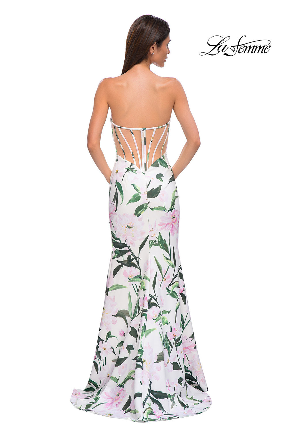 La Femme 32752 prom dress images. La Femme 32752 is available in these colors: Multi.