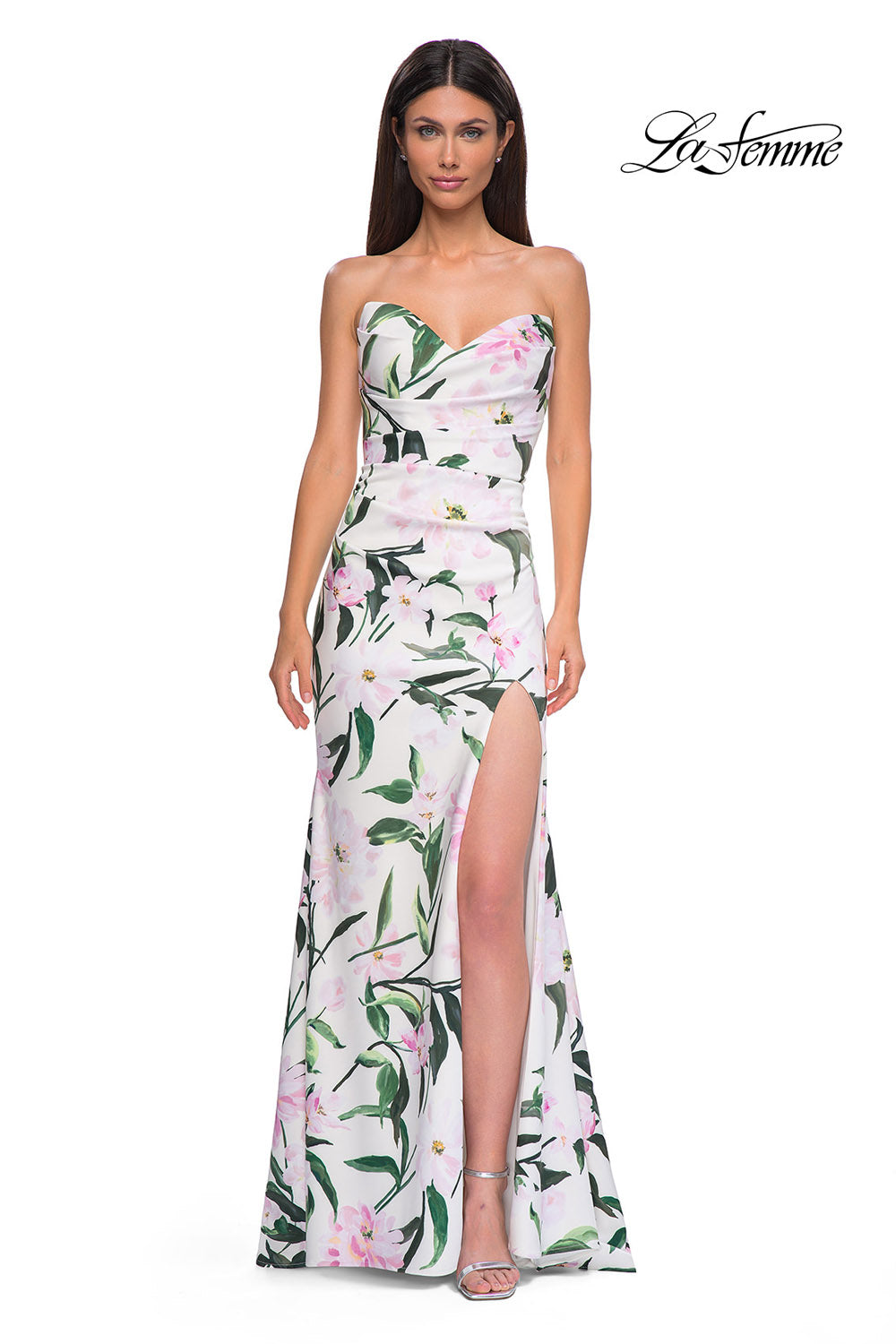 La Femme 32752 prom dress images. La Femme 32752 is available in these colors: Multi.
