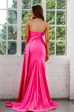 Miah Vega 24106 prom dress images. Miah Vega 24106 is available in these colors: Bright Green, Fuchsia, Turquoise.