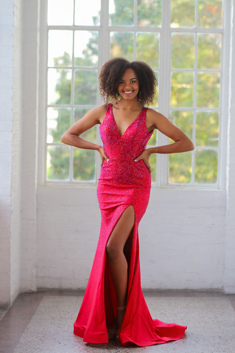 Miah Vega 24501 prom dress images. Miah Vega 24501 is available in these colors: Black, Emerald, Navy, Red, White.