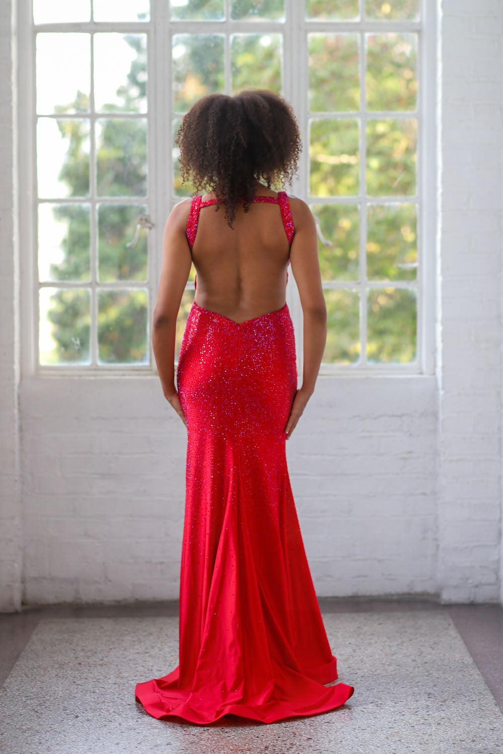 Miah Vega 24501 prom dress images. Miah Vega 24501 is available in these colors: Black, Emerald, Navy, Red, White.