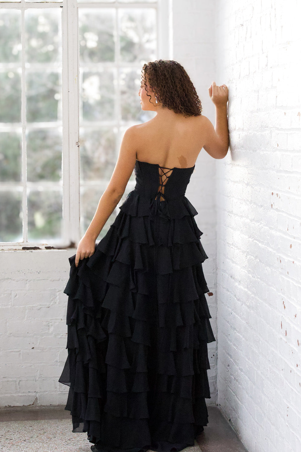 Miah Vega 24502 prom dress images. Miah Vega 24502 is available in these colors: Black, Bright Pink, Peacock, Red, Light Turquoise, White, Yellow.