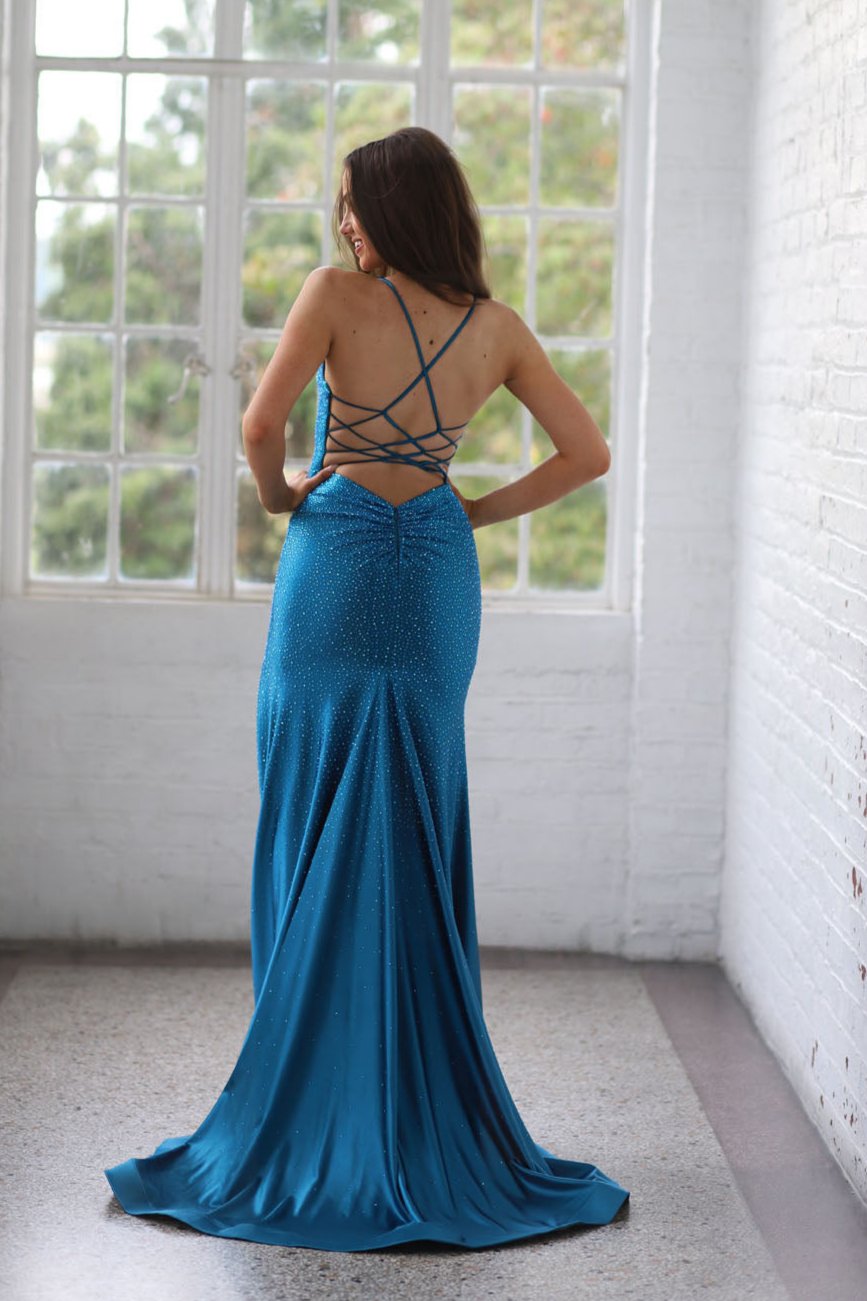 Miah Vega 24503 prom dress images. Miah Vega 24503 is available in these colors: Bright Fuchsia, Bright Orange, Teal.