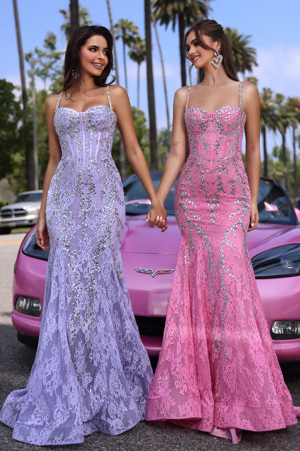 Portia and Scarlett PS25150 prom dress images. Portia and Scarlett PS25150 is available in these colors: Pink Silver, Lilac Silver, Black Silver, Ivory Silver, Cinderella Pink AB, Cinderella Blue AB, Nude Rose Gold, Red Red, Emerald Emerald, Cobalt Cobalt, Navy Gold.