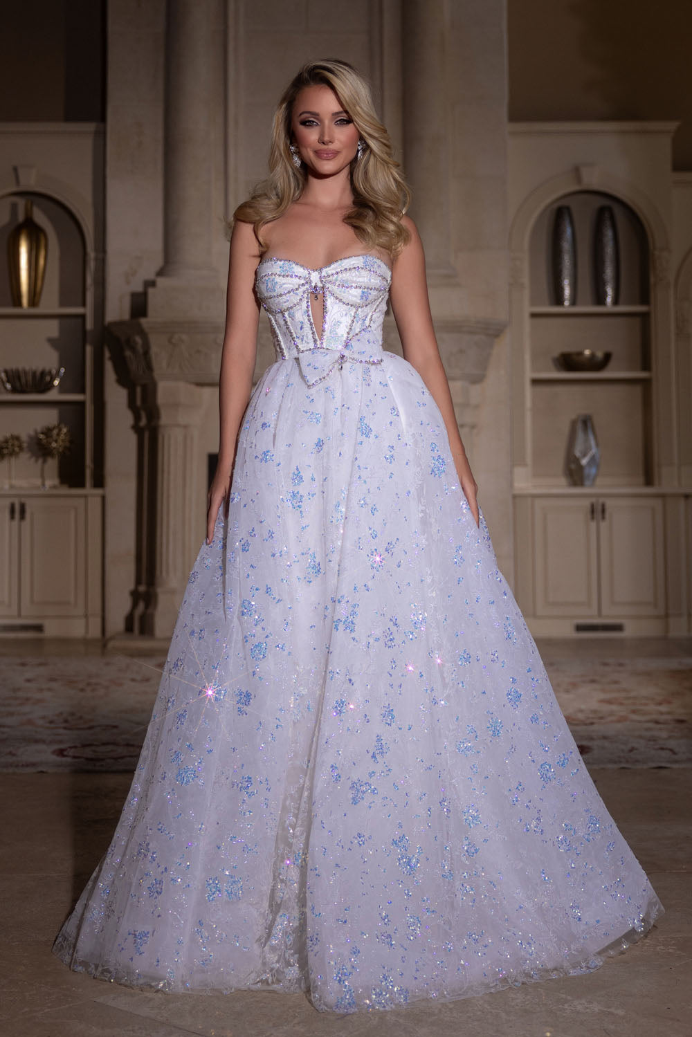 Portia and Scarlett PS25315 prom dress images. Portia and Scarlett PS25315 is available in these colors: Lilac, Ivory, Pink.