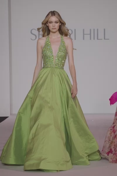 Sherri Hill 56213 prom dress video. Sherri Hill 56213 is available in these colors: Peacock, Black, Red, Bright Fuchsia, Bright Yellow, Chartreuse, Light Blue, Aqua, Ivory, Jade.