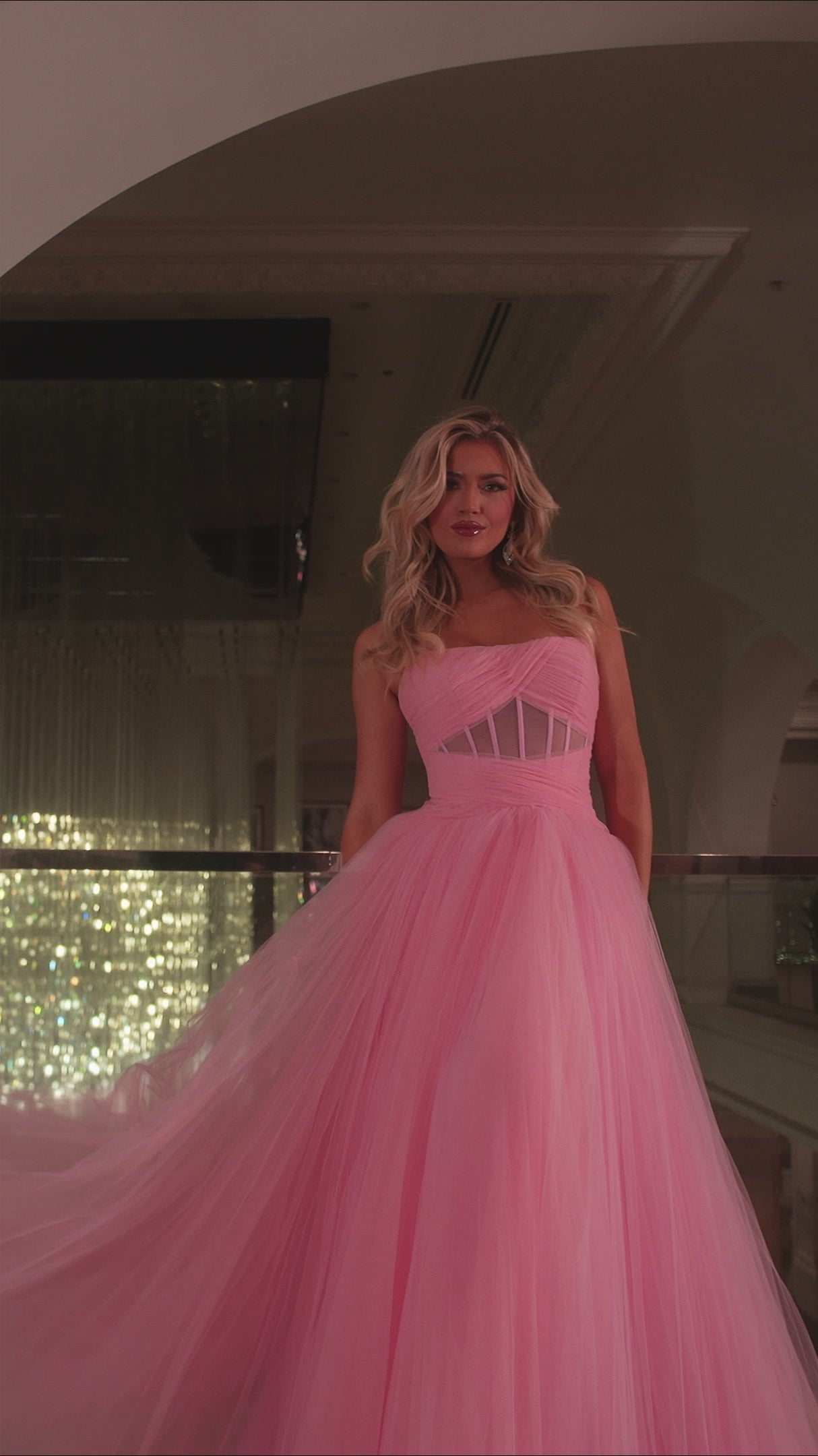 Rachel Allan 70761 prom dress video.  Rachel Allan 70761 is available in these colors: Mint Aqua, Pink Coral, Powder Blue Lilac.