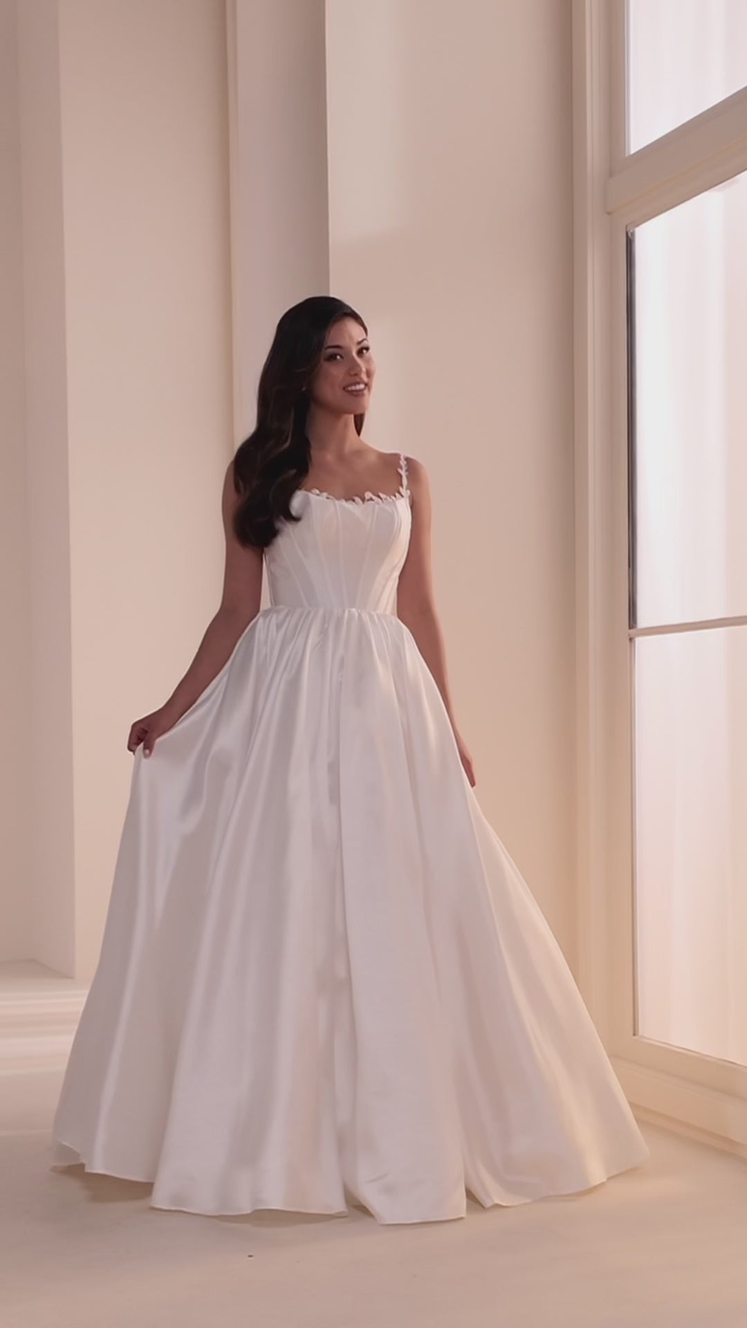 Ellie Wilde EW36221 ball gown prom dress video.  Ellie Wilde EW36221 is available in these colors: Diamond White, Royal Blue, Teal.