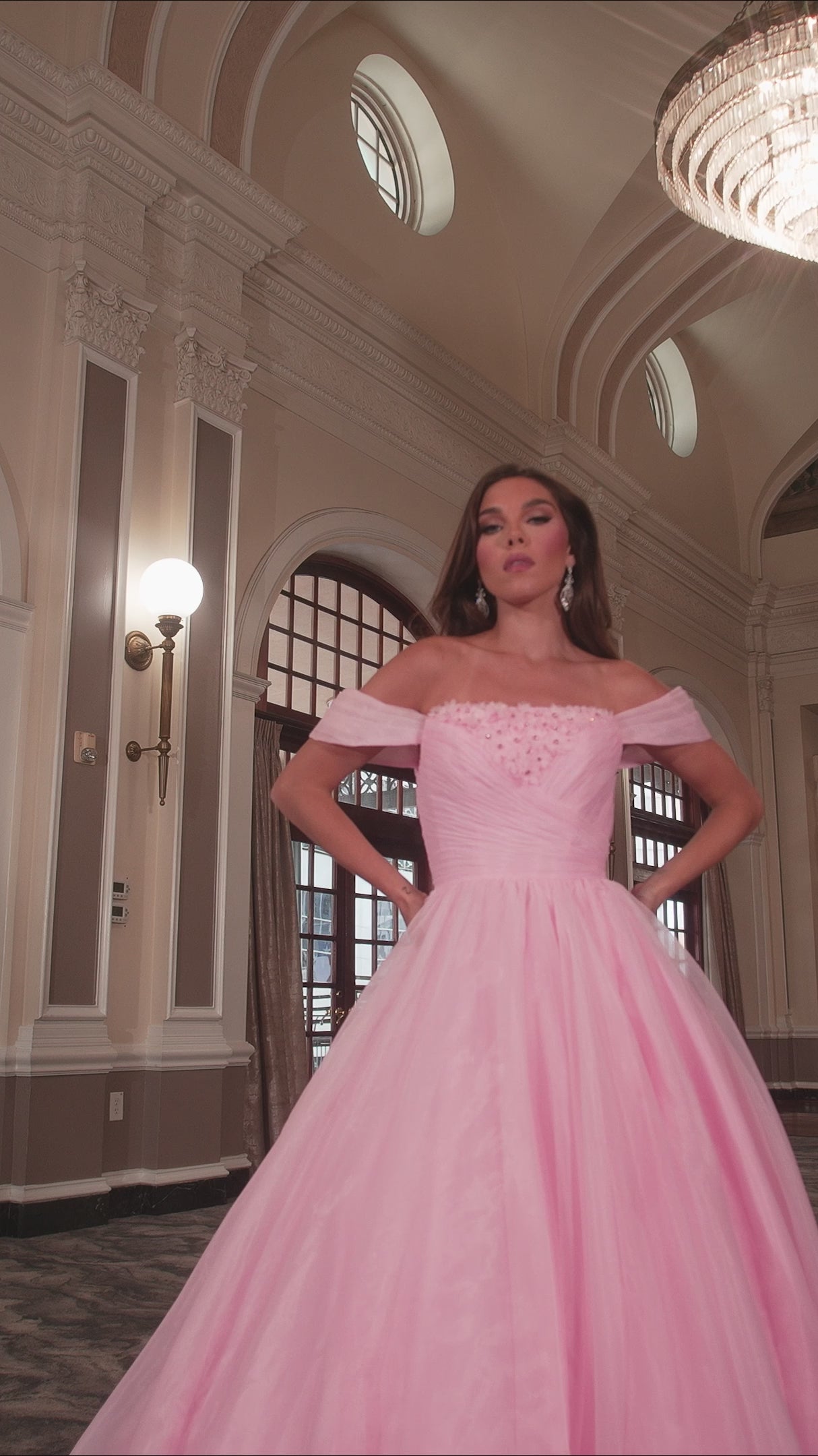 Rachel Allan 70865 prom dress video. Rachel Allan 70865 is available in these colors: Aqua, Pink, Red.