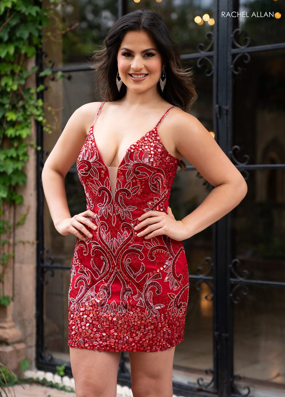 Rachel Allan 40471 prom dress images. Rachel Allan 40471 is available in these colors: Lime, Peacock, Red.