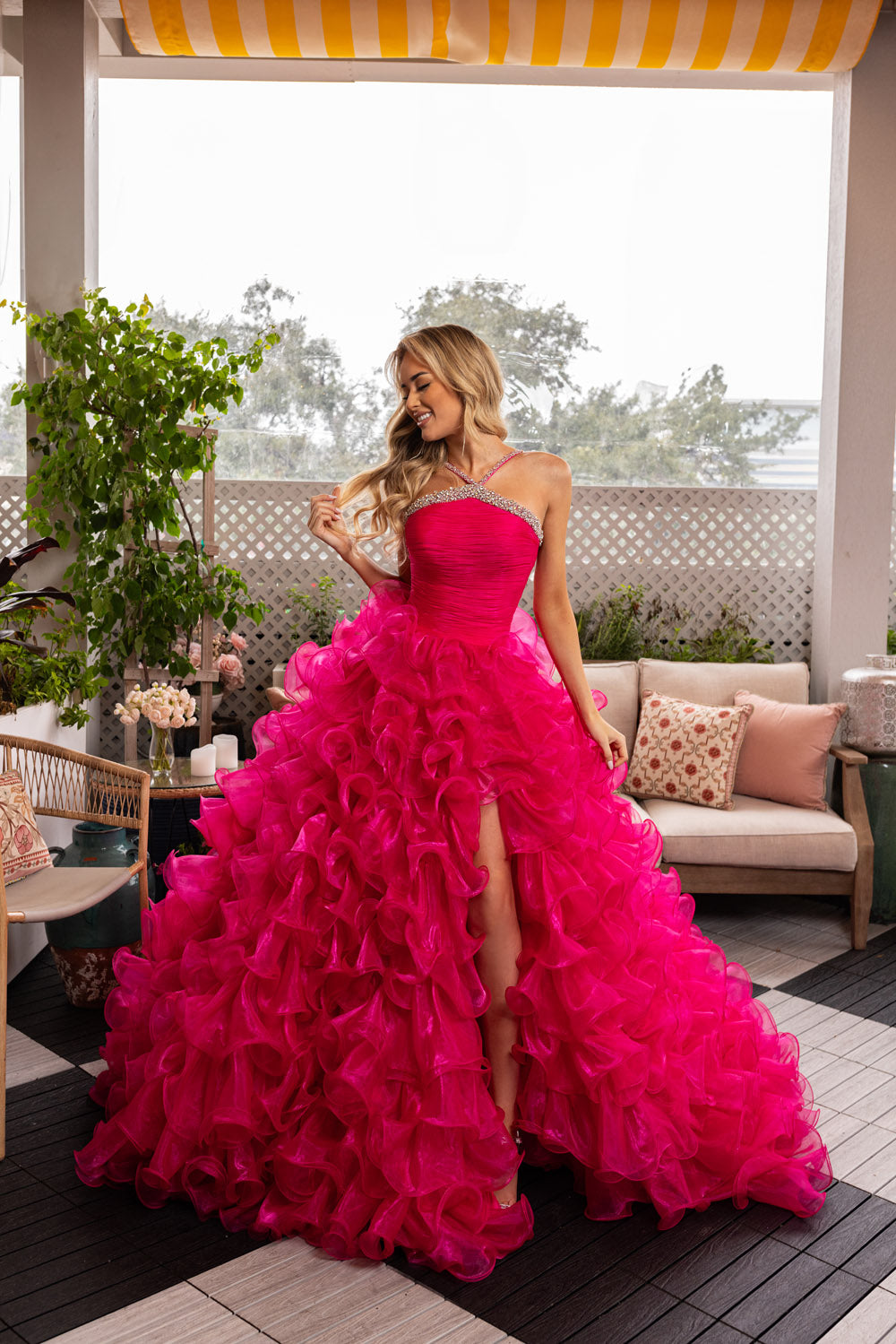 Rachel Allan 50365 prom dress images. Rachel Allan 50365 is available in these colors: Fuchsia , White.