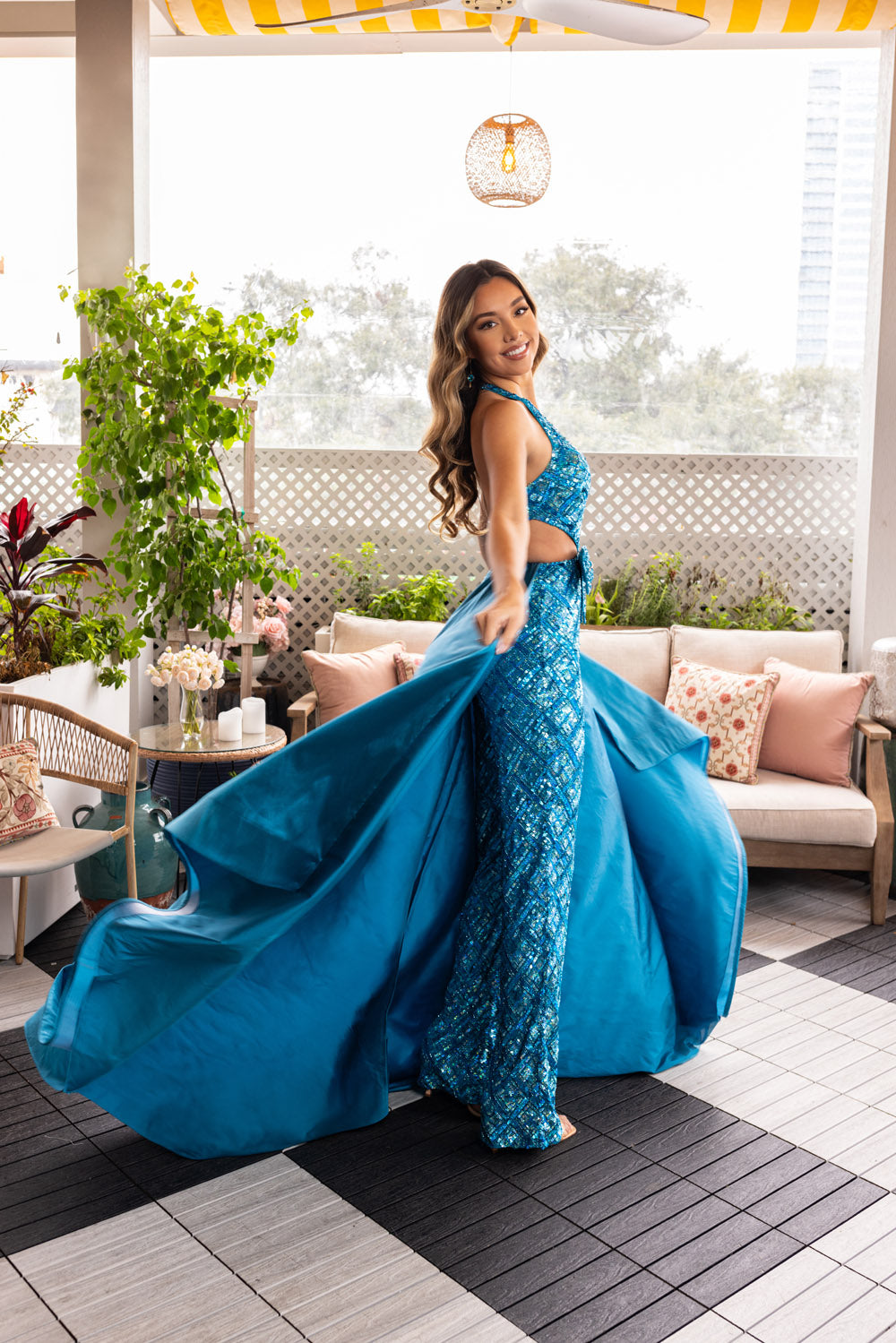 Rachel Allan 50375 prom dress images. Rachel Allan 50375 is available in these colors: Black, Turquoise.
