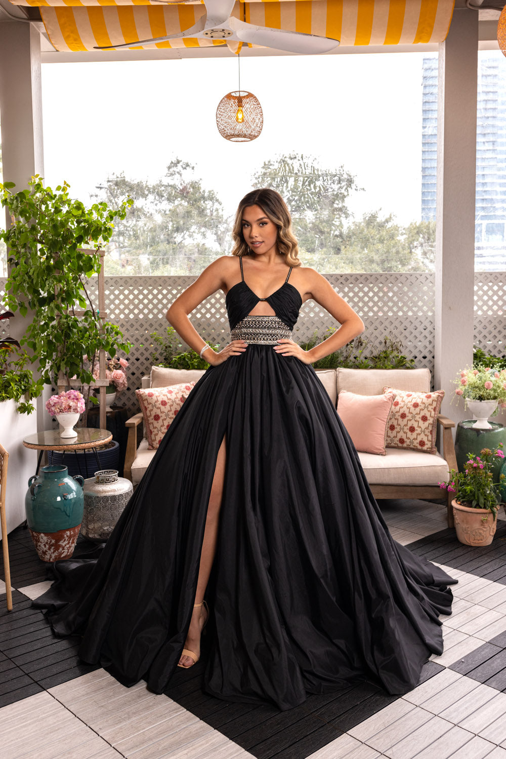 Rachel Allan 50376 prom dress images. Rachel Allan 50376 is available in these colors: Black Multi, Candy Pink.