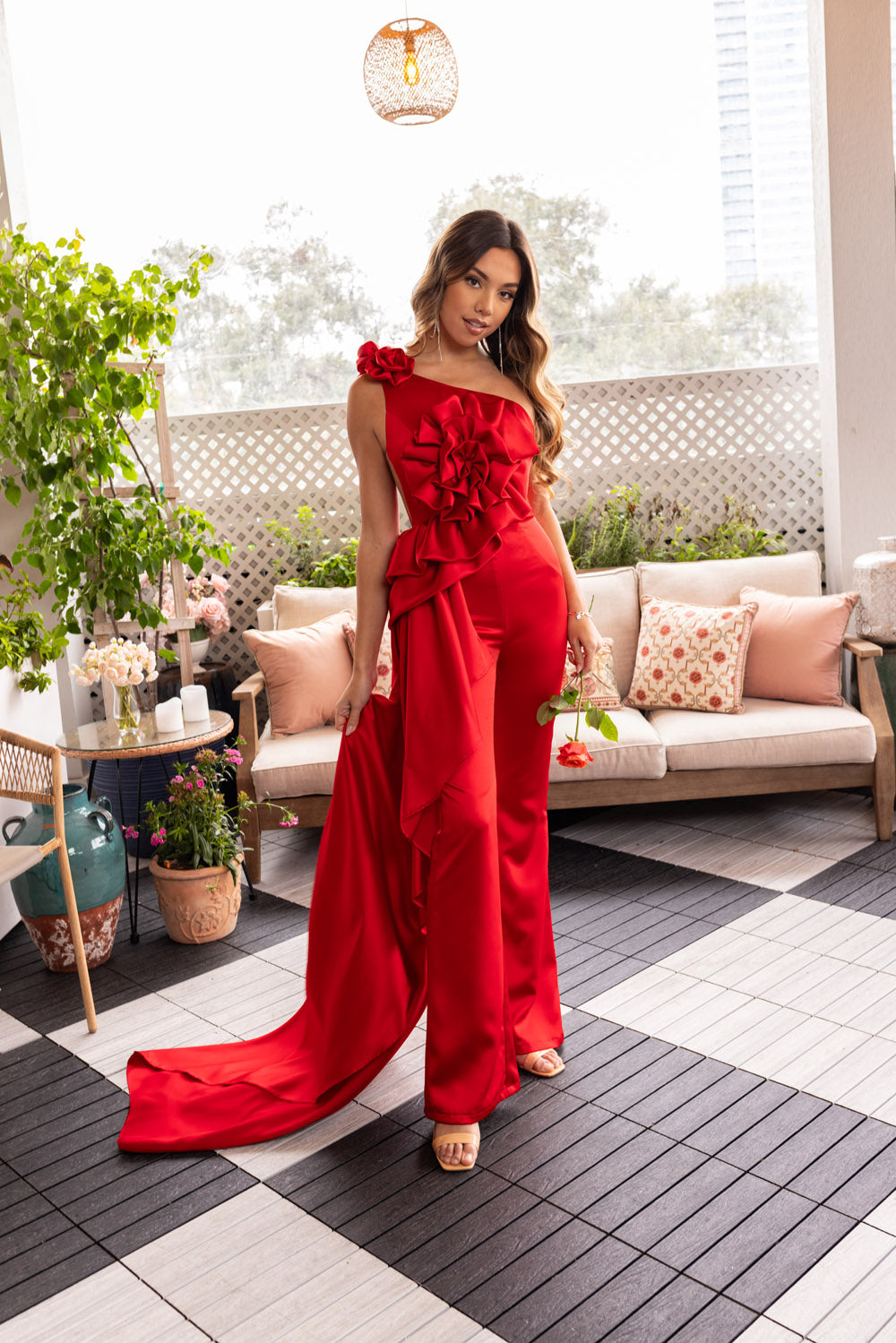 Rachel Allan 50387 prom dress images. Rachel Allan 50387 is available in these colors: Black, Red.