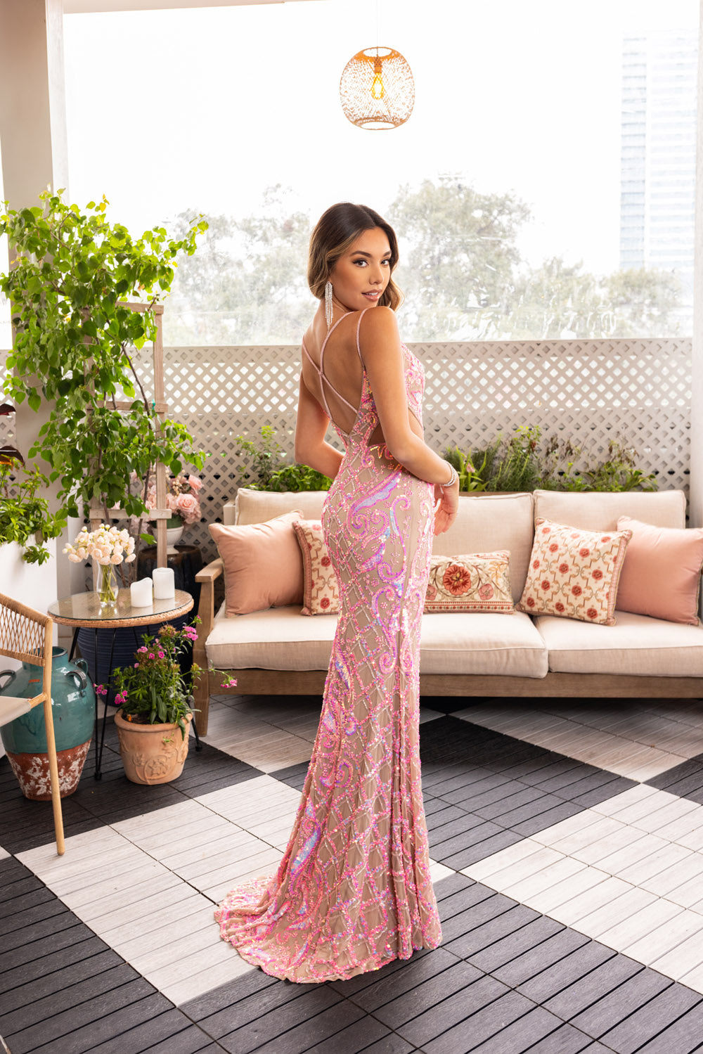 Rachel Allan 70901 prom dress images. Rachel Allan 70901 is available in these colors: Black Lilac, Nude Hot Pink , Nude Tangerine , Royal.