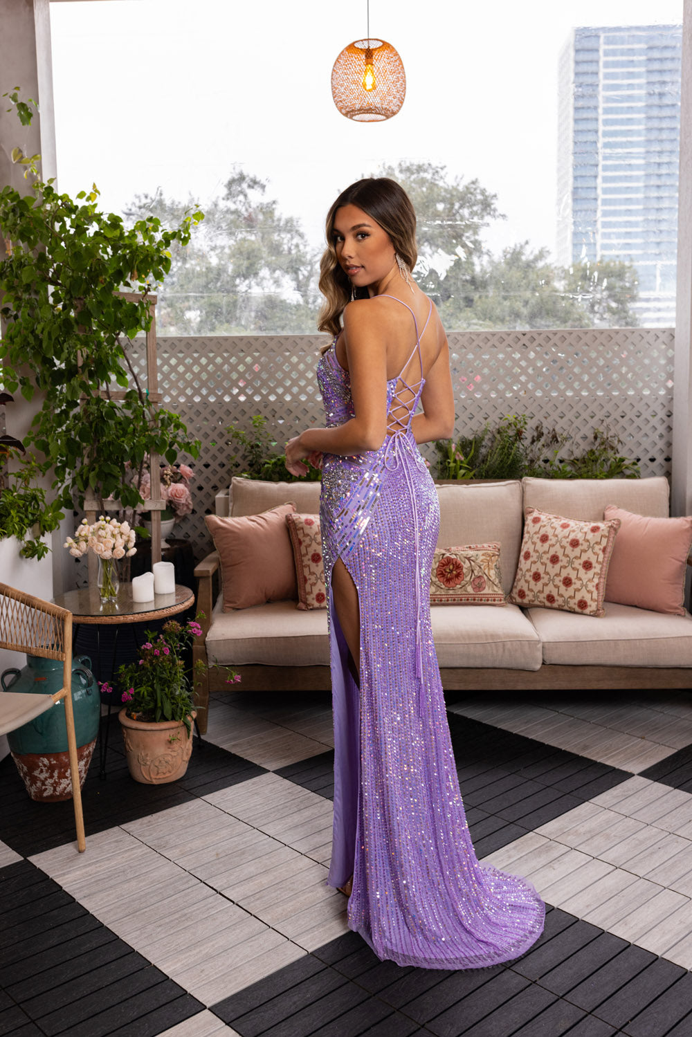 Rachel Allan 70908 prom dress images. Rachel Allan 70908 is available in these colors: Jade , Lilac, Navy.