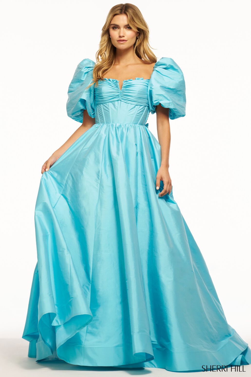 Sherri Hill 55979 prom dress images. Sherri Hill 55979 is available in these colors: Orange, Black, Red, Bright Yellow, Peacock, Chartreuse, Hot Pink, Purple, Aqua, Candy Pink.