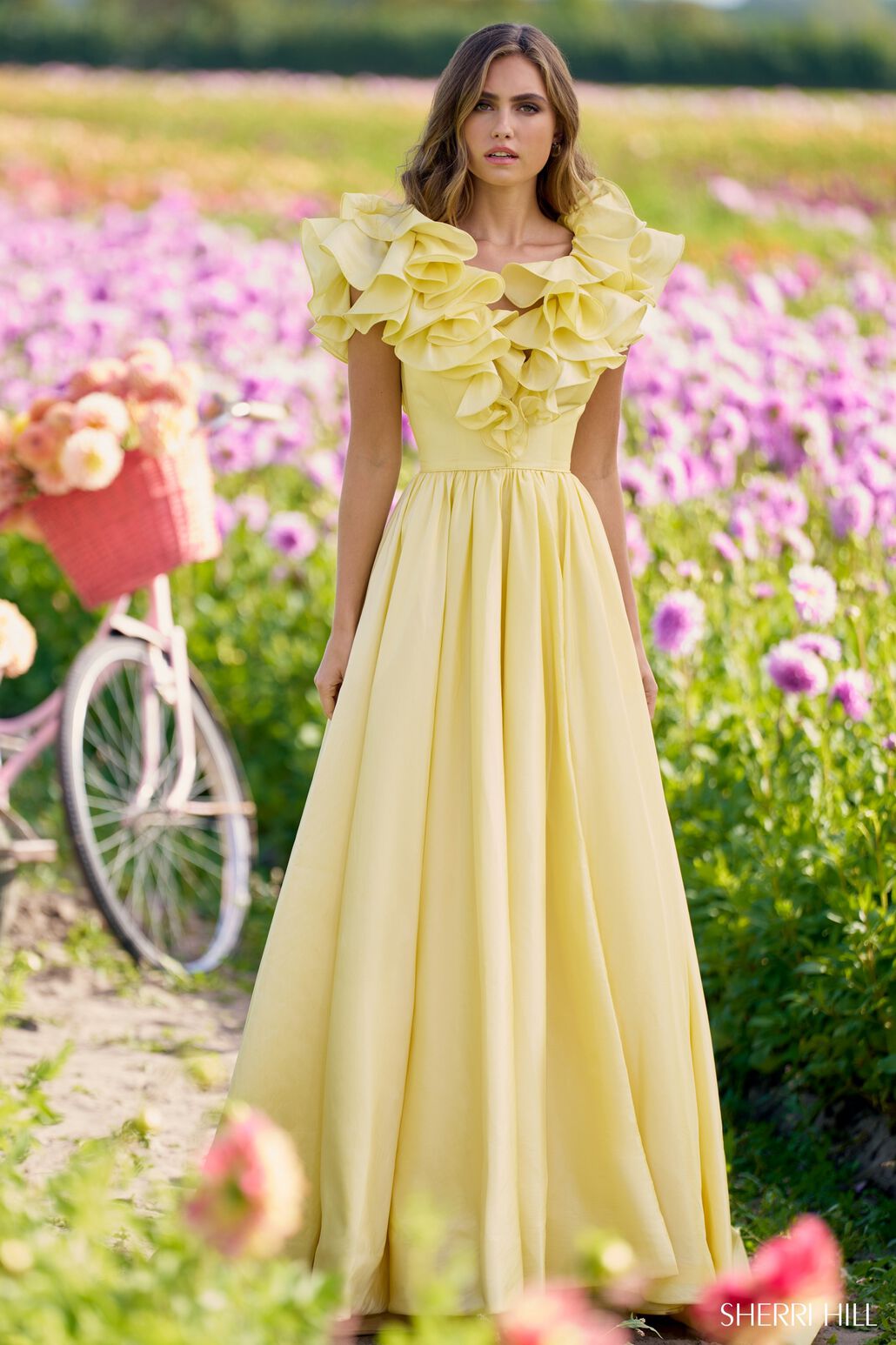 highlighter yellow prom dress Sunshine but make it prom  , AP Style 62056 brings the drama with soft  ruffles and a bright yellow moment that instantly stands out. If you want a  prom dress that feels fun, bold, and unforgettable
