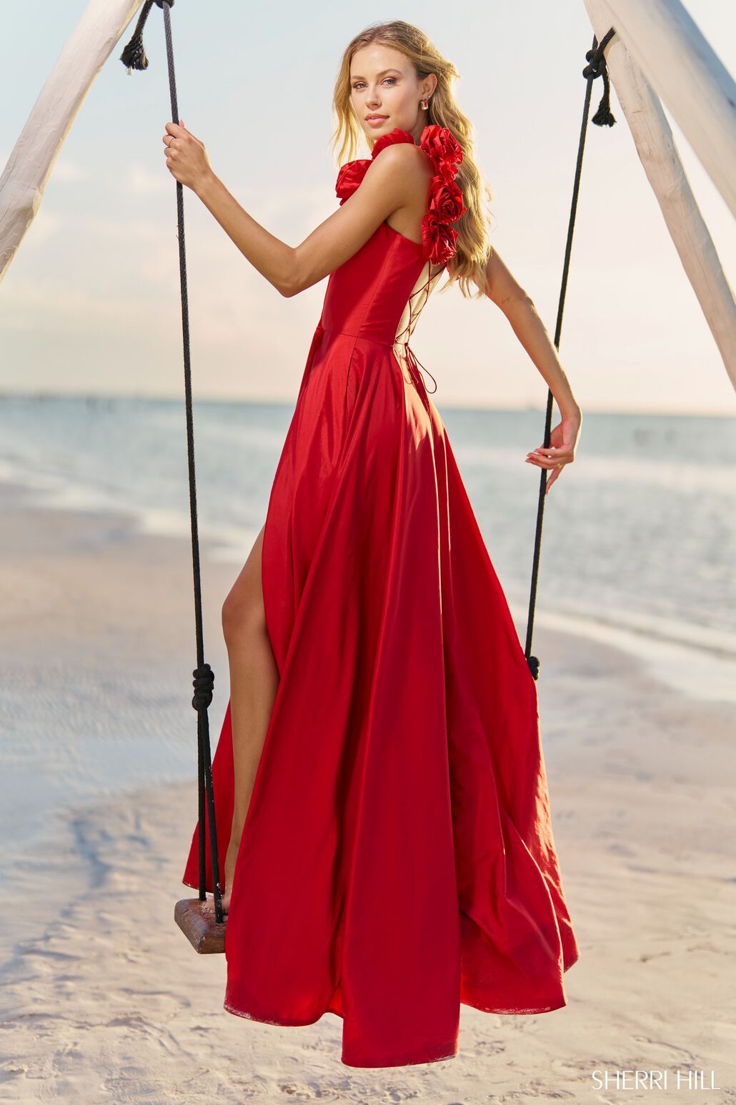 Sherri Hill 56123 prom dress images. Sherri Hill 56123 is available in these colors: Red, Black, Royal, Emerald, Yellow, Navy, Bright Pink, Fuchsia, Ivory, Lilac, Aqua.