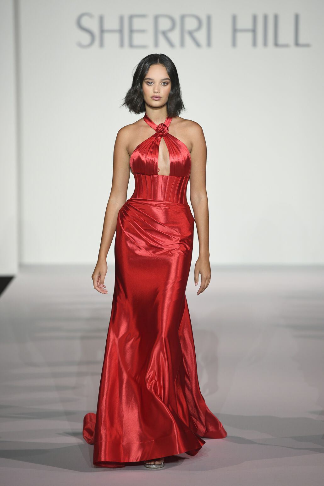 Sherri Hill 56267 prom dress images. Sherri Hill 56267 is available in these colors: Moss, Red, Black, Ivory, Light Blue, Periwinkle.
