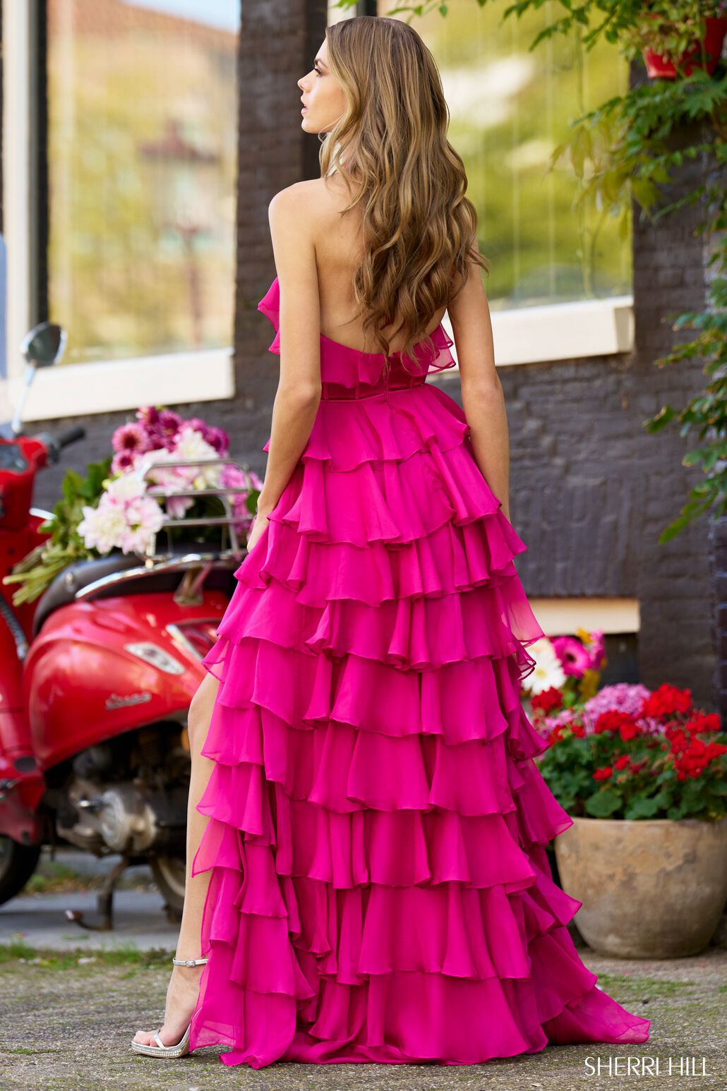 Sherri Hill 56229 prom dress images. Sherri Hill 56229 is available in these colors: Ruby, Red, Berry, Blush, Navy, Royal, Teal, Black, Emerald.