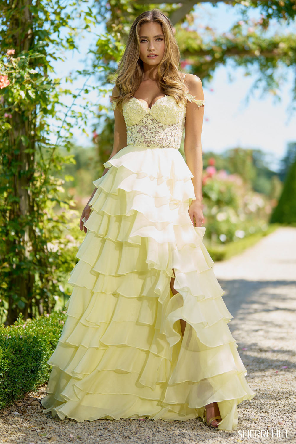 Sherri Hill 56868 prom dress images. Sherri Hill 56868 is available in these colors: Aqua, Lilac, Magenta, Emerald, Royal, Periwinkle, Ivory, Bright Pink, Light Blue, Yellow, Red, Black, Coral, Navy, Peacock.