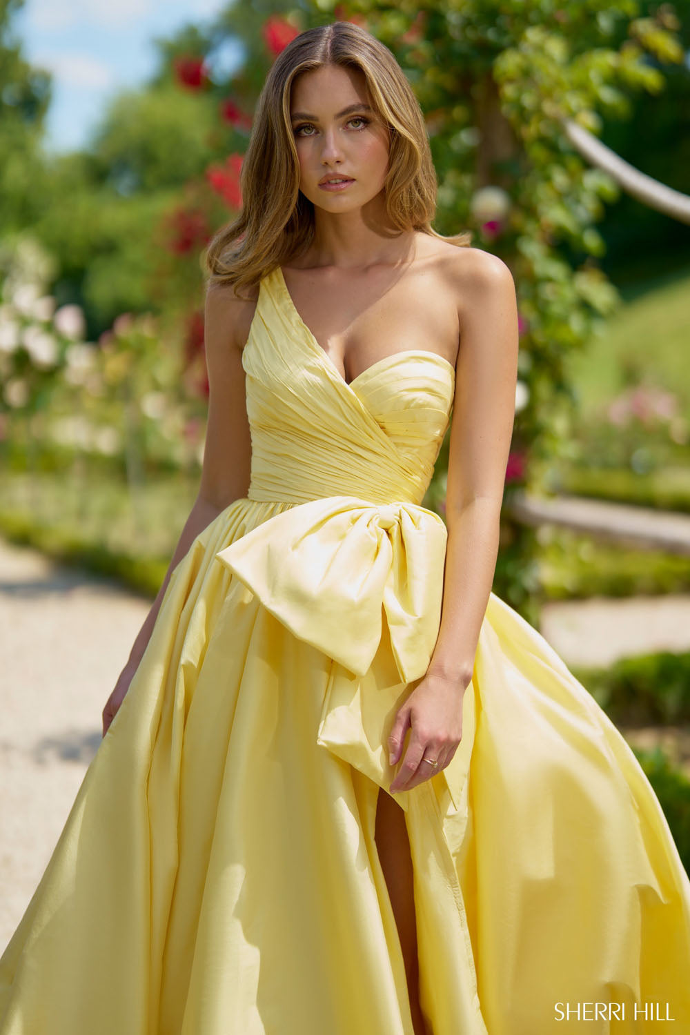 Sherri Hill 56872 prom dress images. Sherri Hill 56872 is available in these colors: Light Orange, Emerald, Red, Light Yellow, Blue, Black, Fuchsia, Periwinkle, Ivory, Aqua, Royal, Candy Pink, Purple.