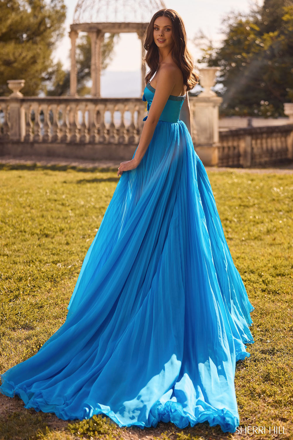 Sherri Hill 57028 prom dress images. Sherri Hill 57028 is available in these colors: Emerald, Periwinkle, Bright Royal, Turquoise, Yellow, Aqua, Peacock, Royal, Light Blue, Black, Bright Pink, Light Yellow, Red, Blush.