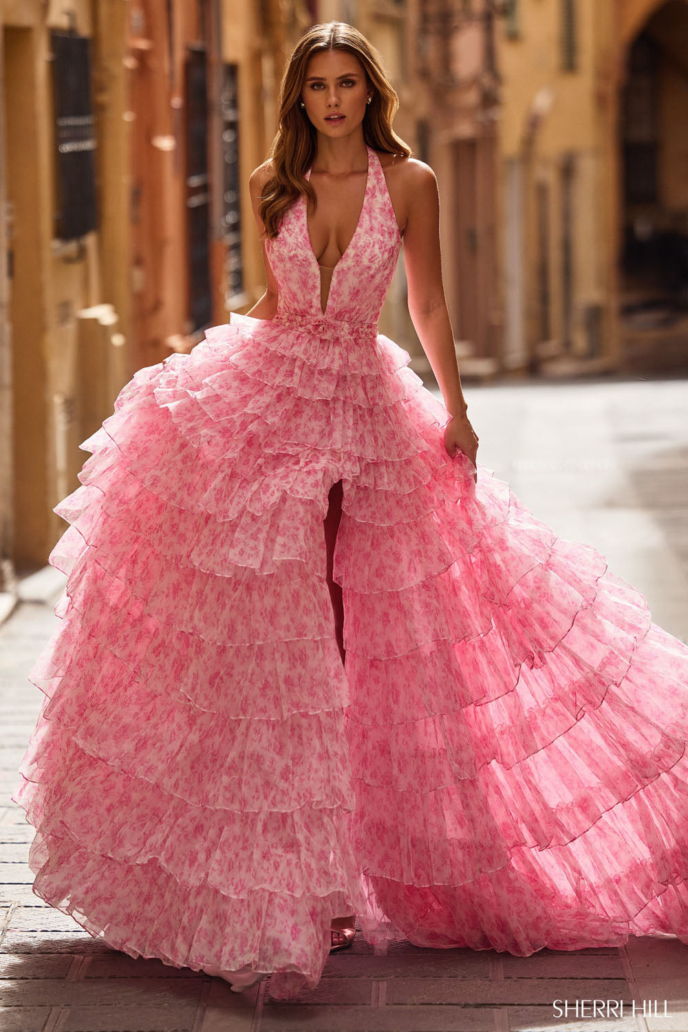 Sherri Hill 57100 prom dress images. Sherri Hill 57100 is available in these colors: Royal, Aqua, Lilac, Bright Pink.