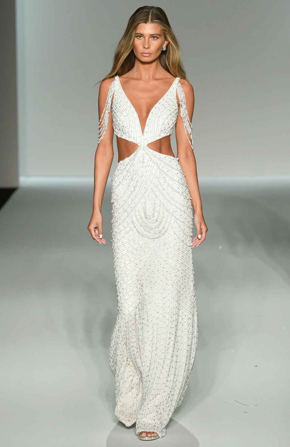 Sherri Hill 57209 prom dress images. Sherri Hill 57209 is available in these colors: Ivory Silver.
