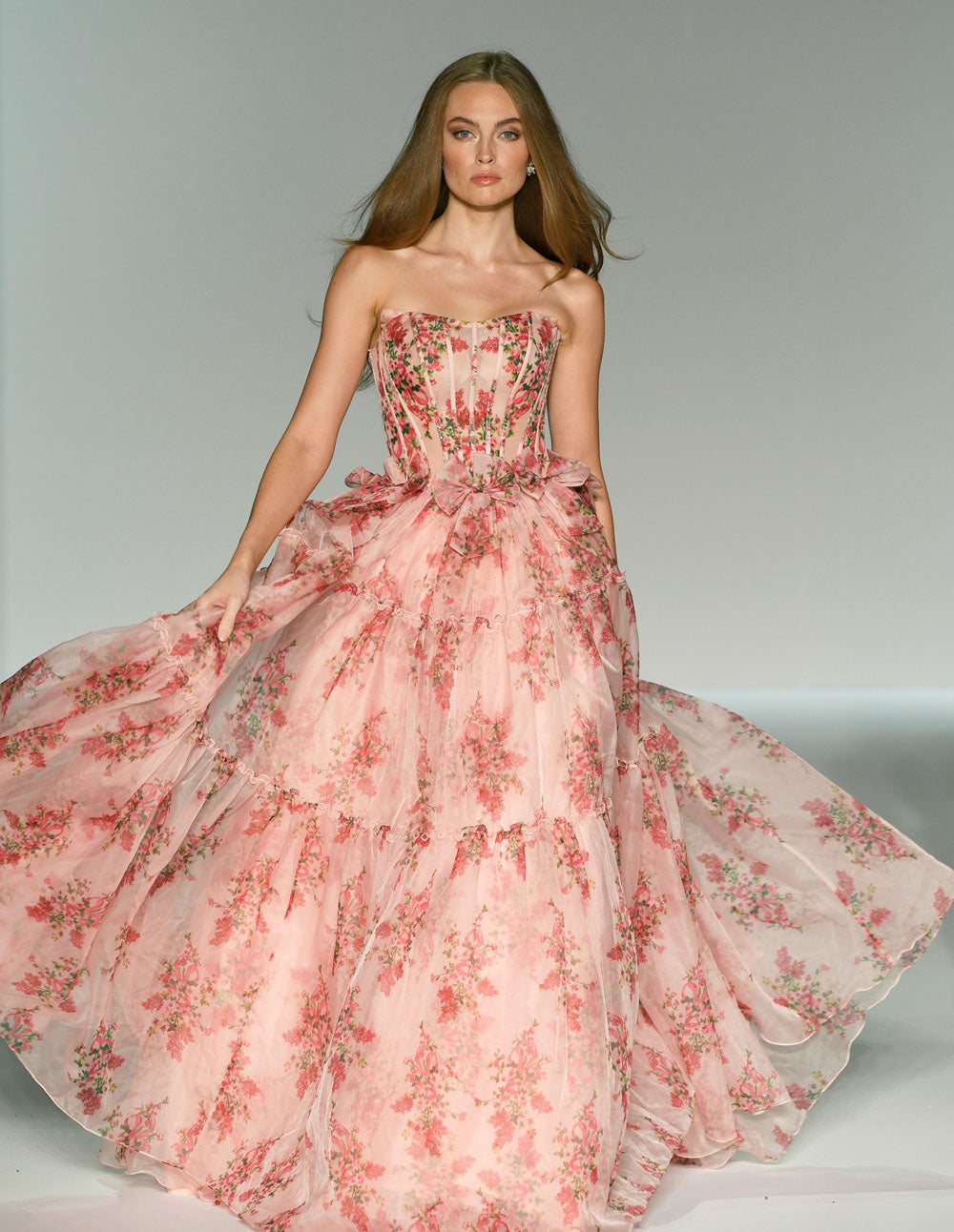 Sherri Hill 57211 prom dress images. Sherri Hill 57211 is available in these colors: Blush Red Print.
