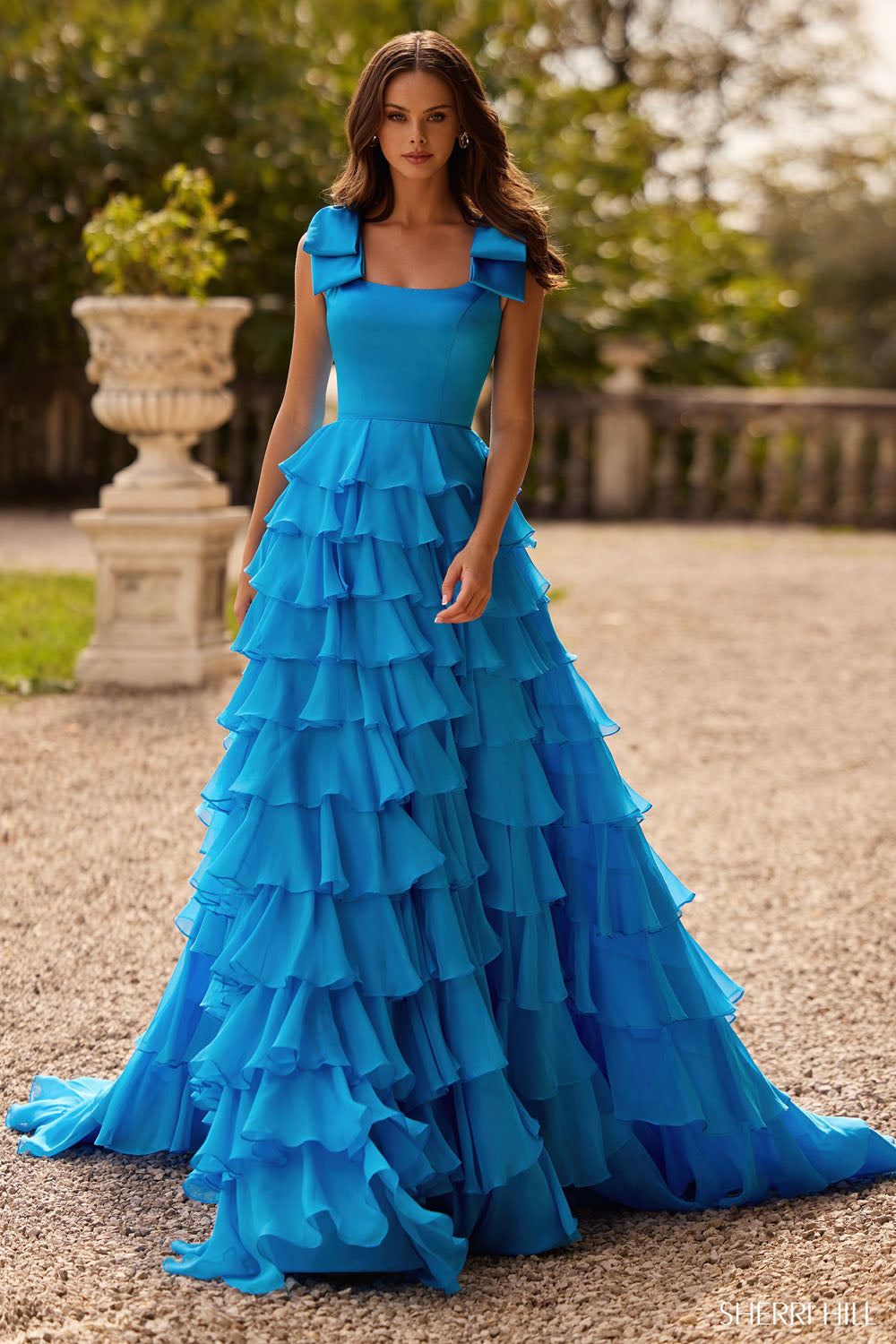Sherri Hill 57215 prom dress images. Sherri Hill 57215 is available in these colors: Yellow, Orange, Blush, Royal, Emerald, Coral, Bright Pink, Ivory, Lilac, Light Blue, Red, Black, Ocean Blue.