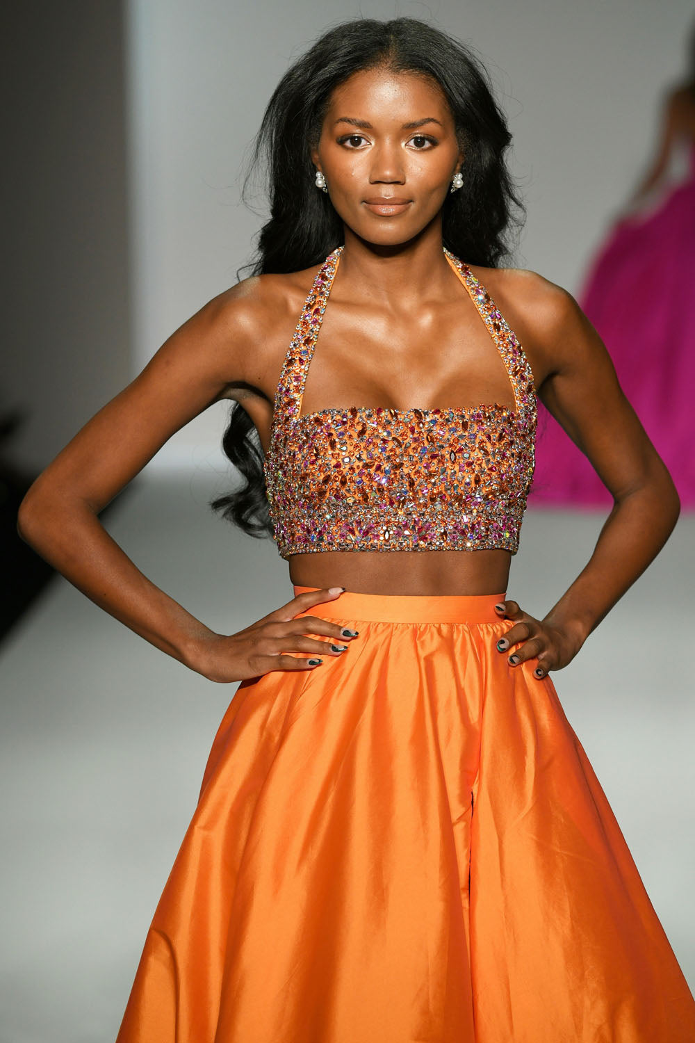 Sherri Hill 57245 prom dress images. Sherri Hill 57245 is available in these colors: Dreamsicle.