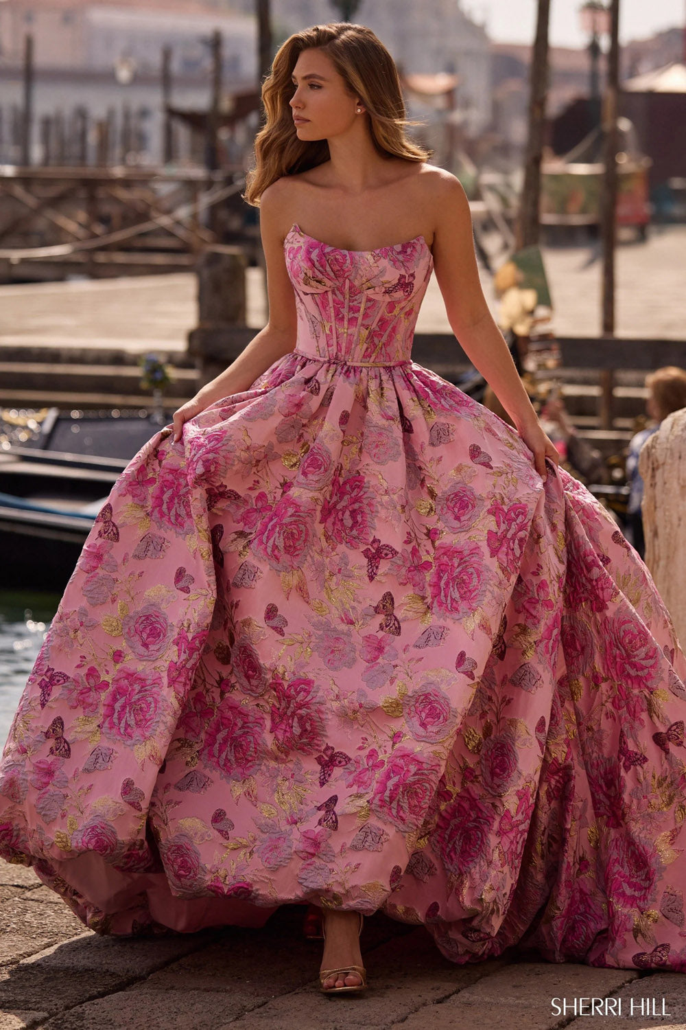 Sherri Hill 57515 prom dress images. Sherri Hill 57515 is available in these colors: Pink.